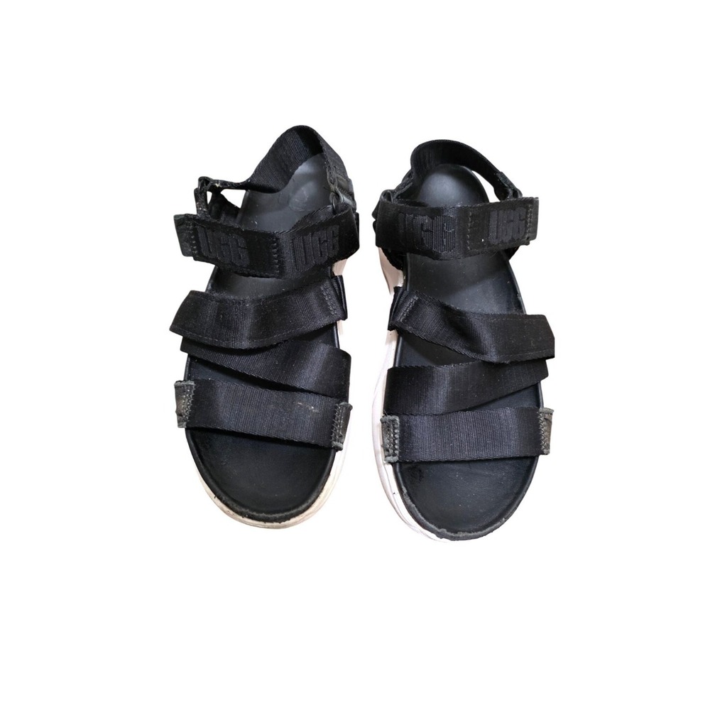 UGG Women's Black Platform Sandals Adjustable Straps Size 6